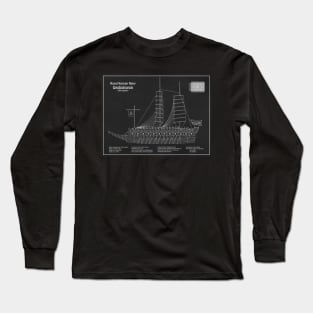 Turtle Ship Geobukseon ship plans - PD Long Sleeve T-Shirt